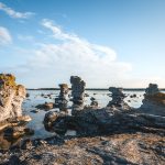 Gotland gamla hamn raukar