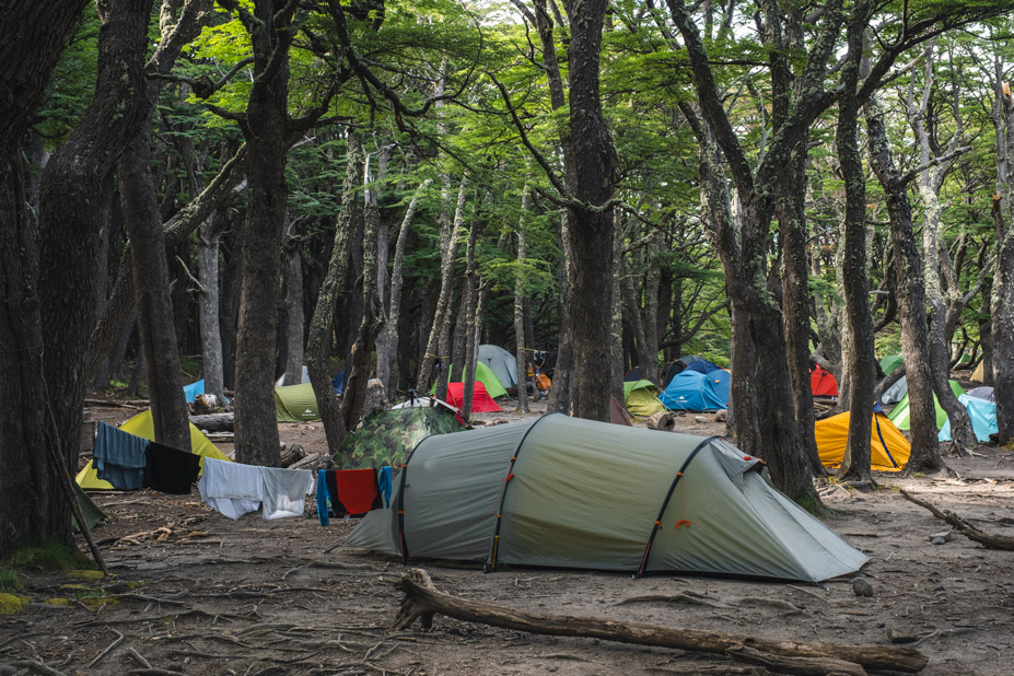 Zeltplatz auf der Wanderung zur Lagnua de los Tres