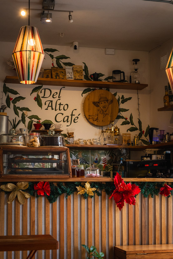 Cafe in Jardín de Antioquia in der kolumbischen Kaffeezone