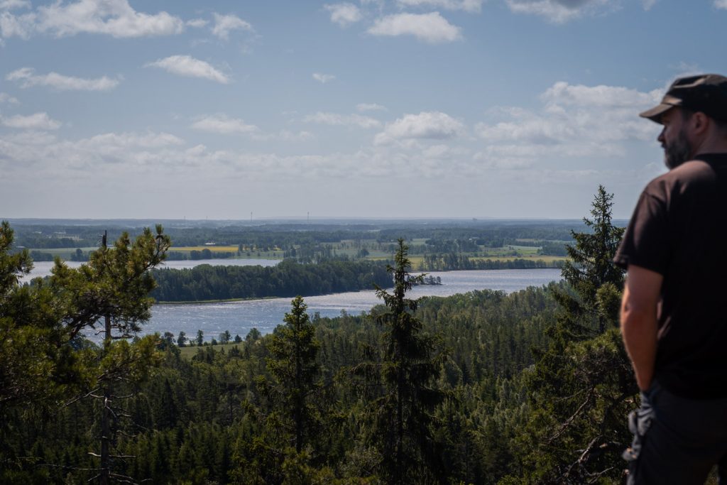 Aussicht über die Seenlandschaft in Dalsland Schweden