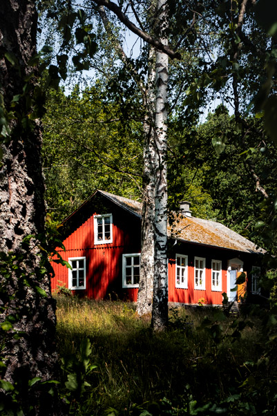 Café in einem roten Schwedenhaus in Dalsland